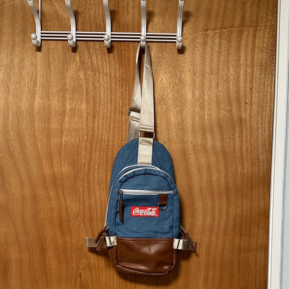 Coca Cola Blue and Brown Belt Bag